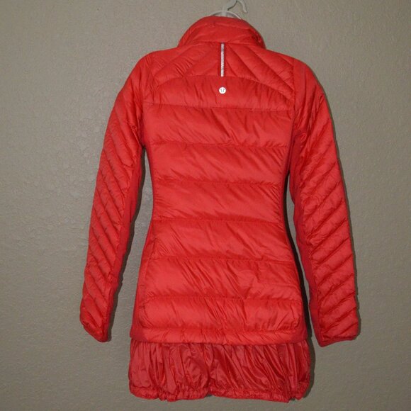 $248 Sz 4 Lululemon Red What the Fluff Puffer Coat Jacket - Picture 6 of 8